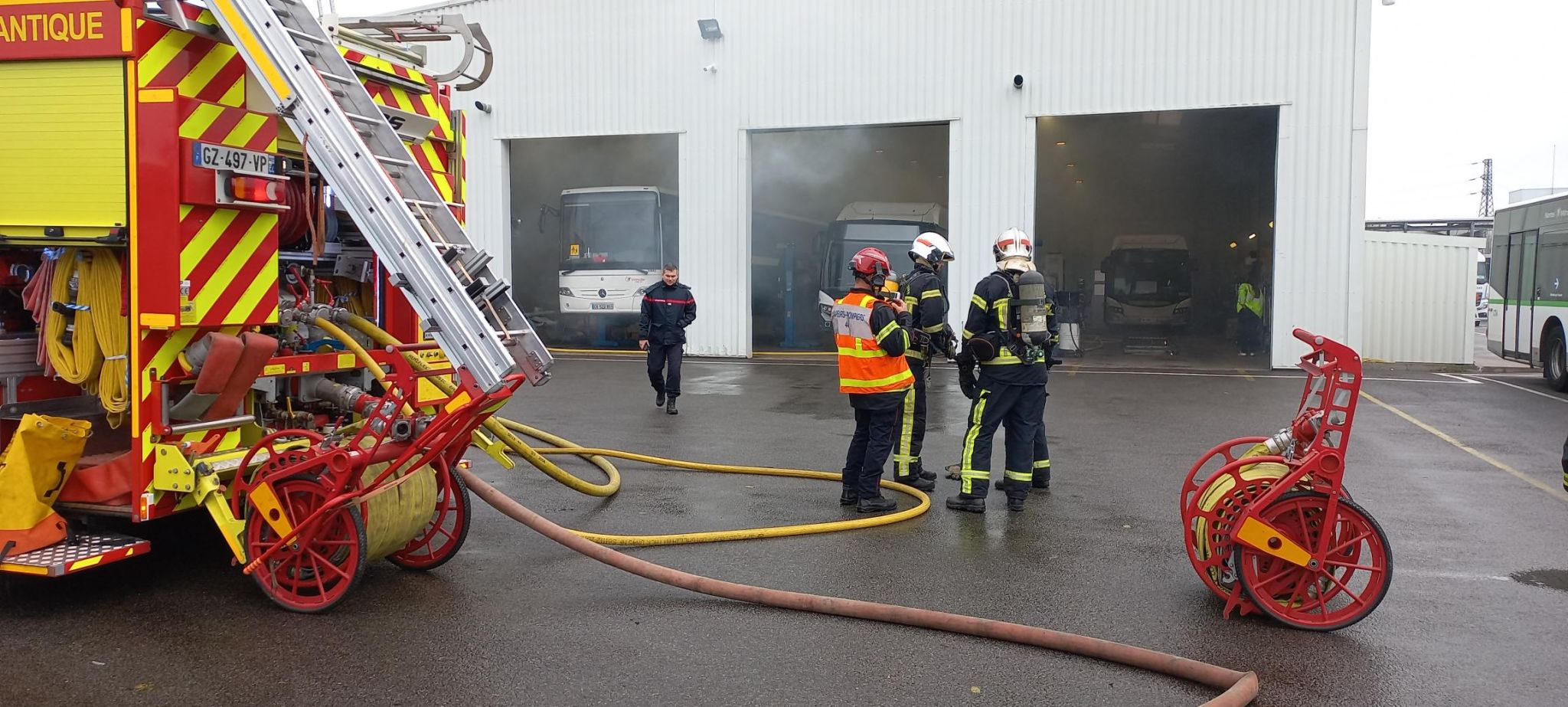 Exercice incendie sur site