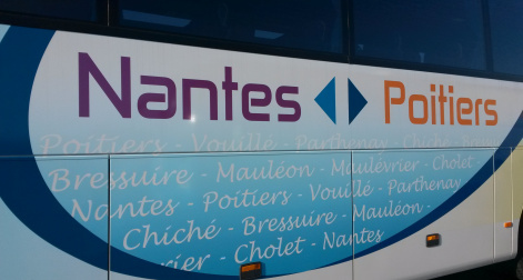 Ligne autocar interrégionale Nantes Cholet Bressuire Parthenay Poitiers